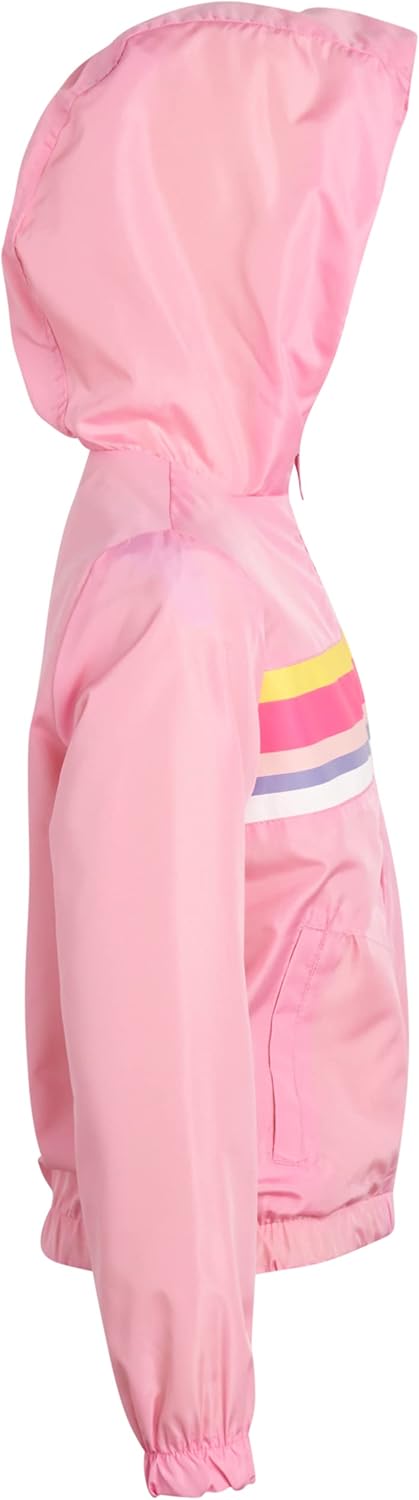 Durable Pink rain jacket for girls Waterproof windproof Lightweight packable Buy Now