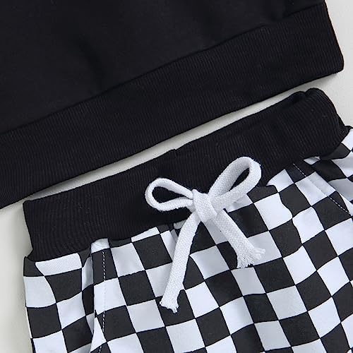 Block Check Plaid Baby Fall Winter Outfit Set