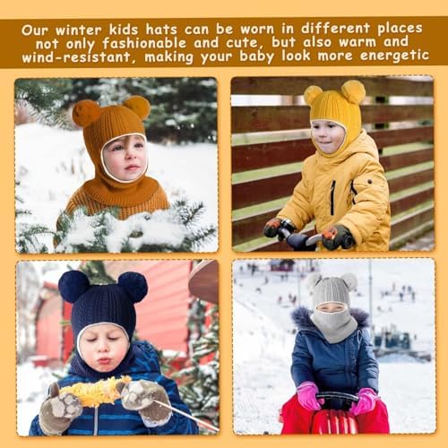 HAITHO Baby Winter Hat Scarf Set