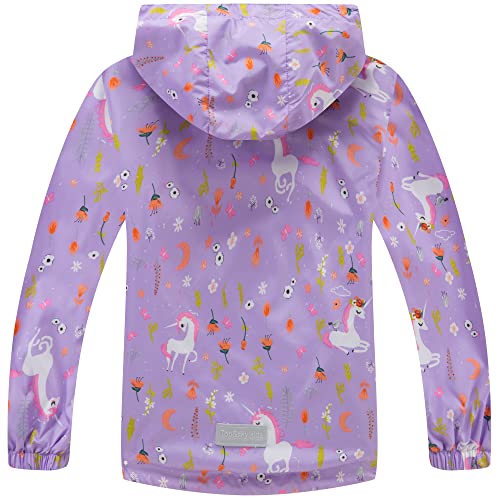 8-9 Year Girls Fewlby Waterproof Rain Jacket Breathable Lightweight kids jackets