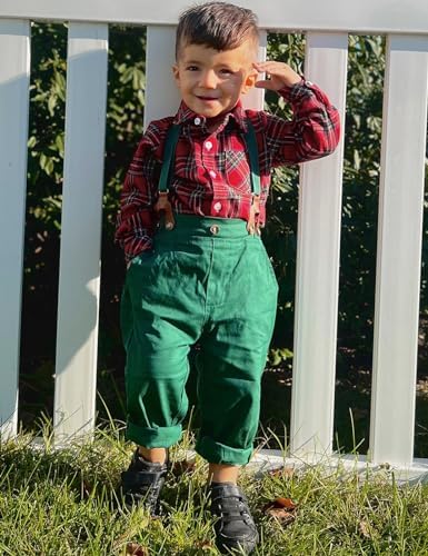 Christmas Baby Plaid Outfit Set