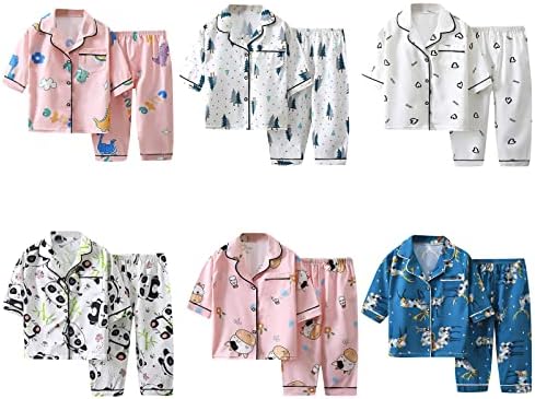 Cartoon Printed Toddler Outfit Set for Girls Boys 2PCS in 2025