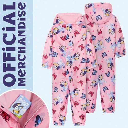 Bluey Boys and Girls Waterproof and Breathable Raining Jacket Coverall