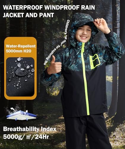 Adorable Kids Rain Coats and Pants Set