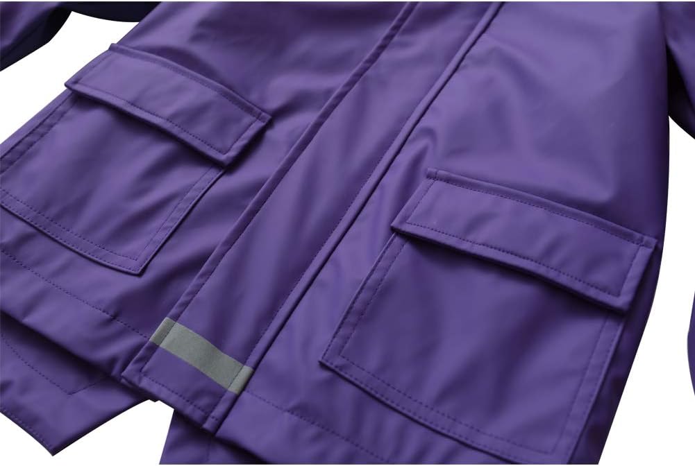 Stay Dry Warm - Hiheart Boys Girls Waterproof Rain Jacket Fleece Lined Softshell