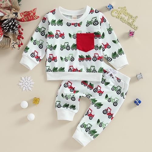 FIOMVA Chamoma Print First Christmas Outfit