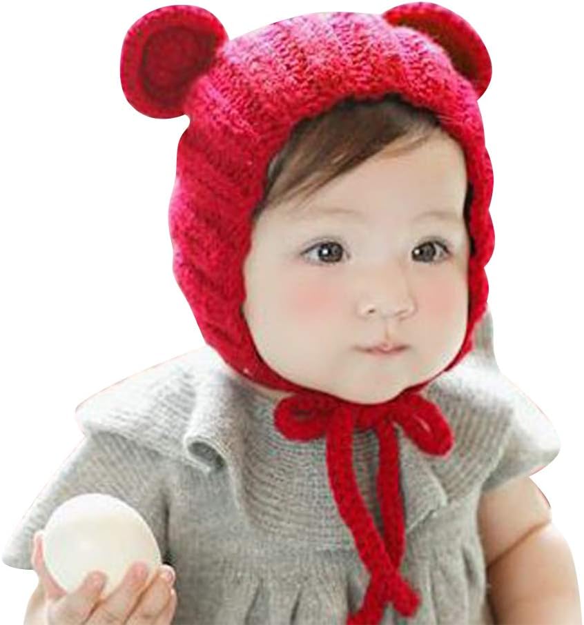 IMLECK Baby Pure Color Hand-Knit Knit Hat