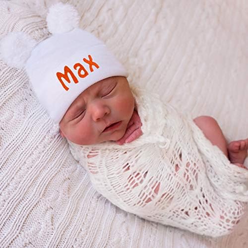 Personalized Newborn Bear Hat with Fuzzy Ears