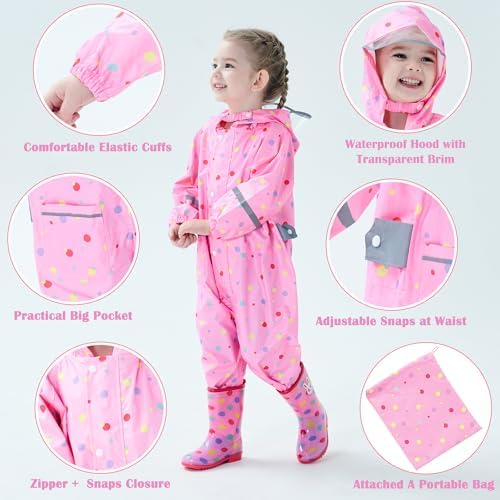 Fewlby toddler rain jacket waterproof