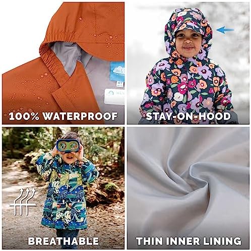 JAN JUL Sturdy Waterproof Rain Jacket for Kids
