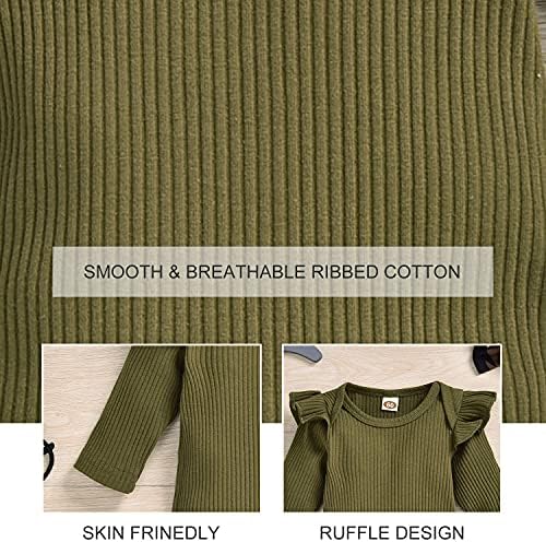 Aalizzwell Ribbed Romper for Newborns Preemies