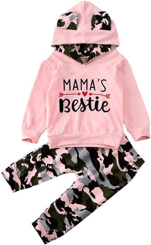 FYBITBO Mamas Bestie 2Pcs Baby Girls Fall Winter Clothes Set