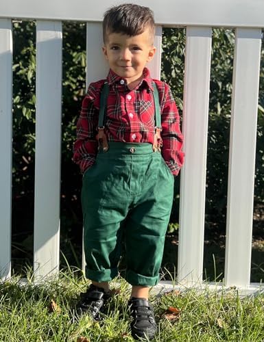 Christmas Baby Plaid Outfit Set