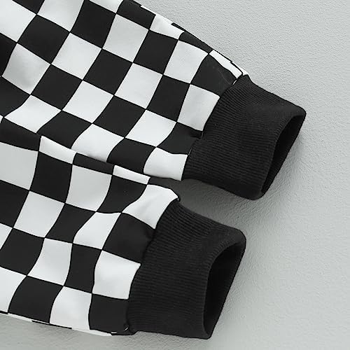 Checkerboard Pattern Perfect WinterFall Outfit for Infant Toddler