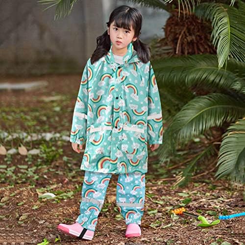RNTOPToddler Waterproof Rain Jacket Pants Set Light Blue