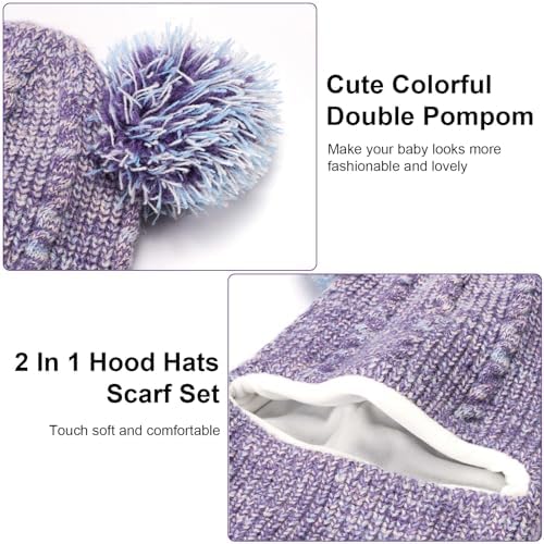 Adorable 2-in-1 Winter Hat Scarf Set for Kids