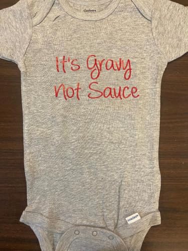 Handmade Funny Baby Onesie - Gravy Not Sauce