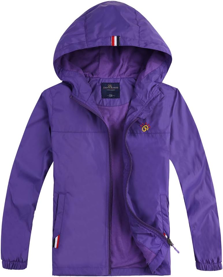 Jingle Bongala Boys Girls Lightweight Breathable Waterproof Rain Jacket