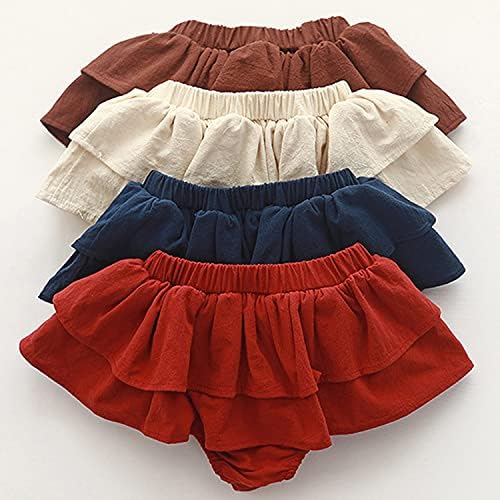 Cotton Stretchy Baby Gender-Neutral Ruffle Shorts Bloomers Basic