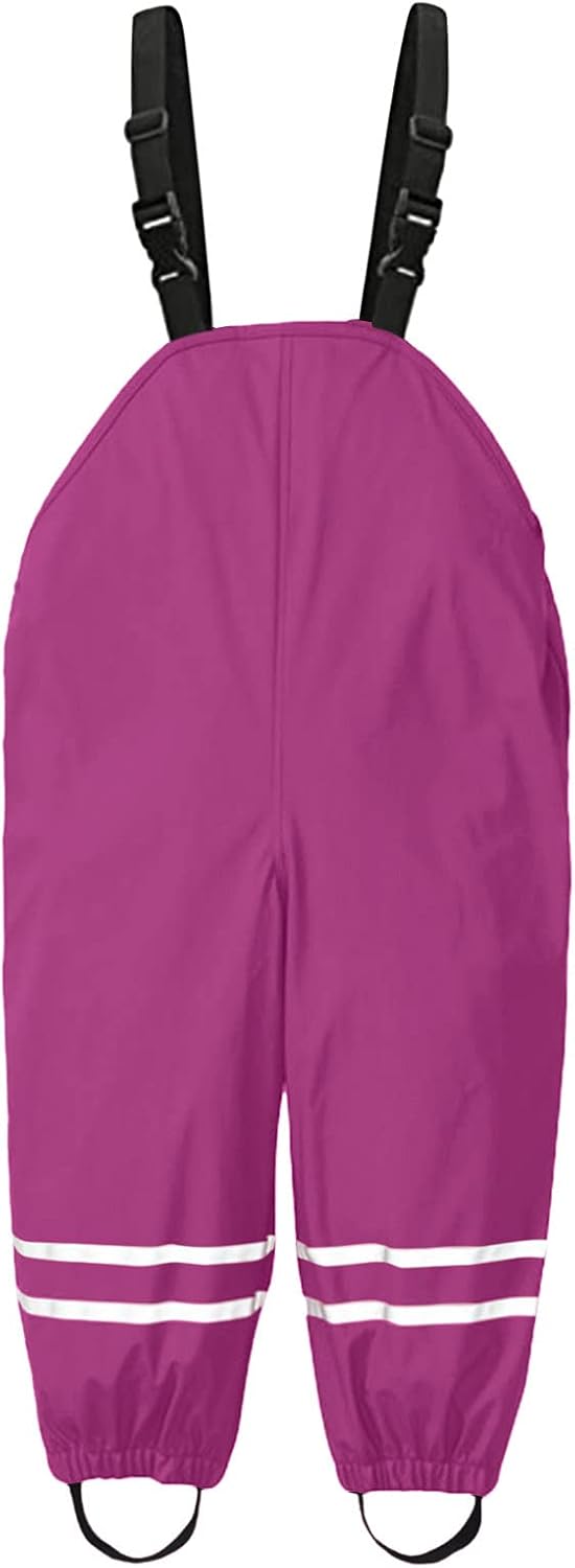 Casual Toddler Rain Pants Water-Proof Outdoor Jumpsuit