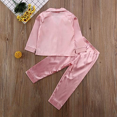 TiendaDeLage Toddler Girls Satin Silk Pajama Set