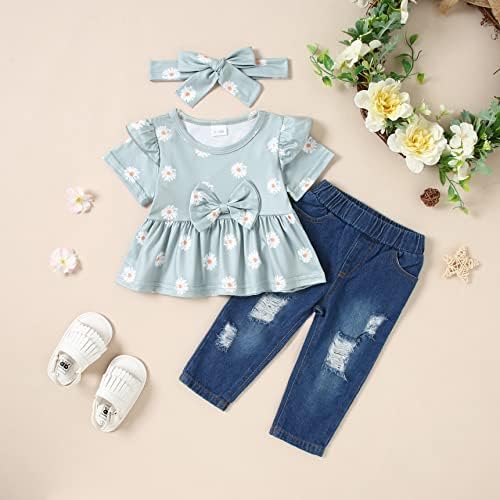 Floral Ruffle Girls Outfit