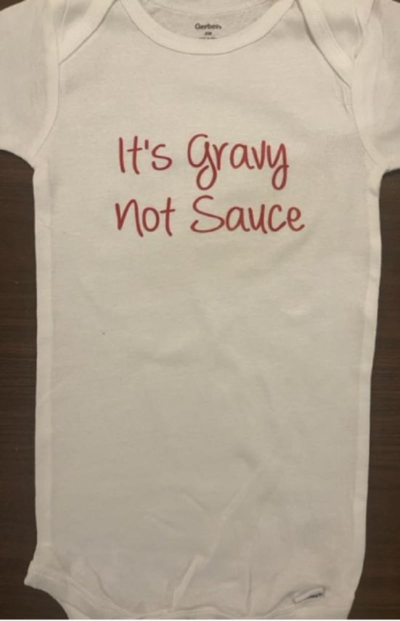 Handmade Funny Baby Onesie - Gravy Not Sauce