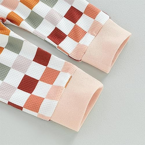 Checkered Toddler Fall Winter Outfit Set