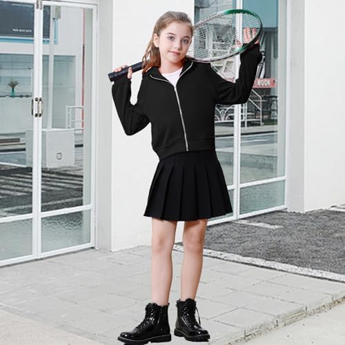 Neutocd Girls Soft and Trendy Long Sleeve Crop Hoodie for Fall Winter