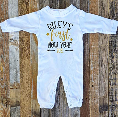 Babys First New Year Outfit Personalized Romper