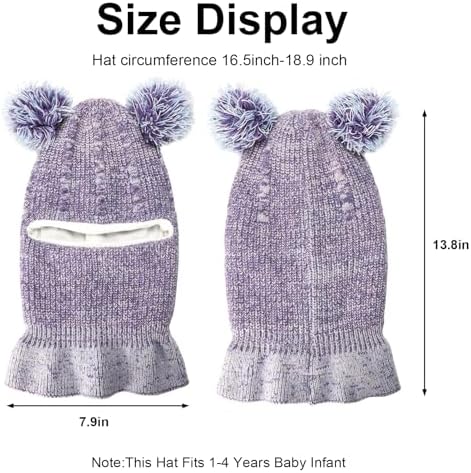 Adorable 2-in-1 Winter Hat Scarf Set for Kids