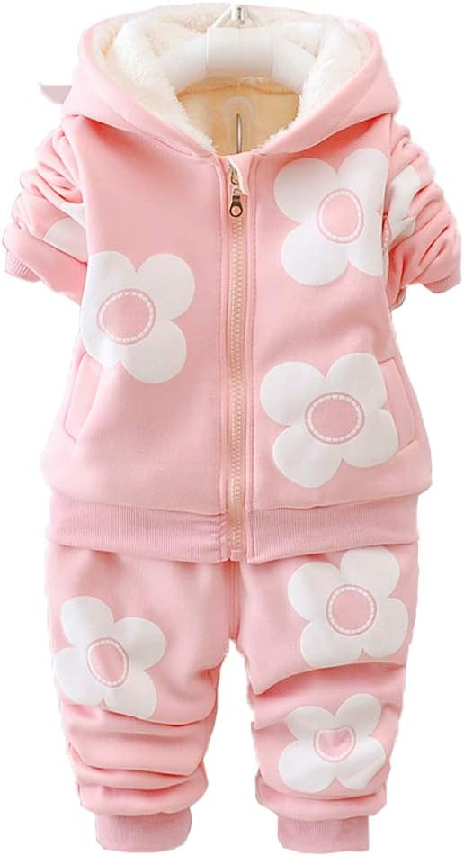 Cozy Winter Fleece Set with a Touch of Beauty