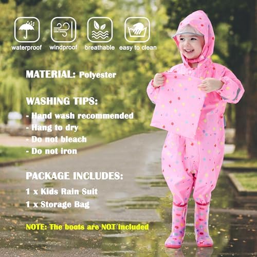 Fewlby toddler rain jacket waterproof