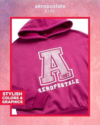 AEROPOSTALE Girls Active Tracksuit Set - Cozy Fleece Pullover Hoodie Jogger Pants