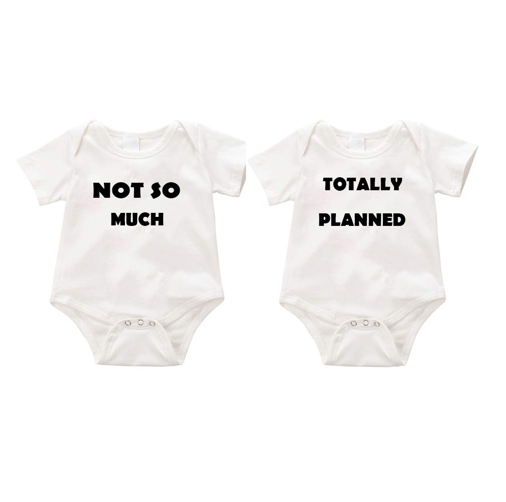 Totally Planned Not so Much- Dual Twins 2 set Baby Creeper Romper Toddler