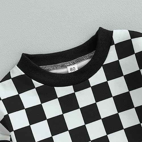 Checkerboard Pattern Perfect WinterFall Outfit for Infant Toddler
