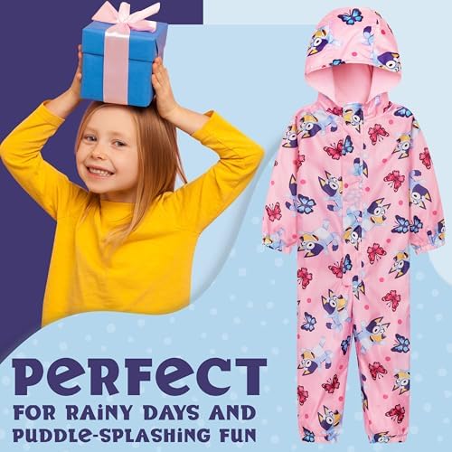 Bluey Boys and Girls Waterproof and Breathable Raining Jacket Coverall