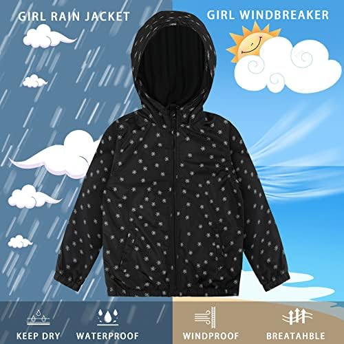 SUNDAY ROSE Boys Girls Rain Jackets Lightweight Waterproof Windbreakers for Kids