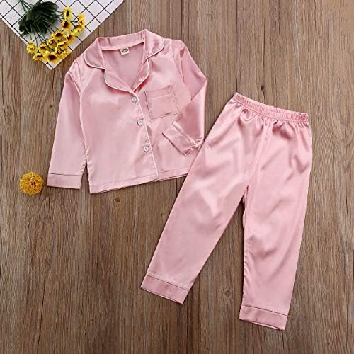 TiendaDeLage Toddler Girls Satin Silk Pajama Set