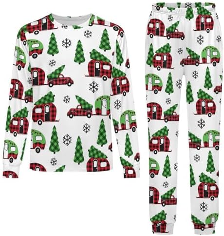 MEIKKOKids Winter Pajama Set Red Snowflakes