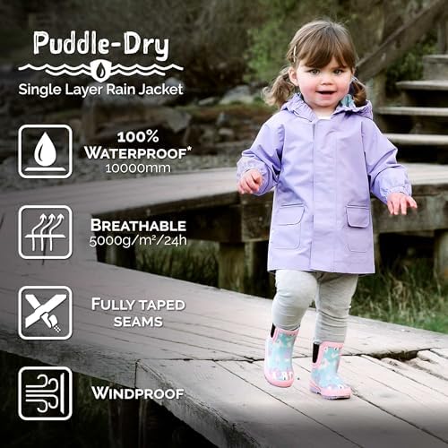 JAN JUL Sturdy Waterproof Rain Jacket for Kids