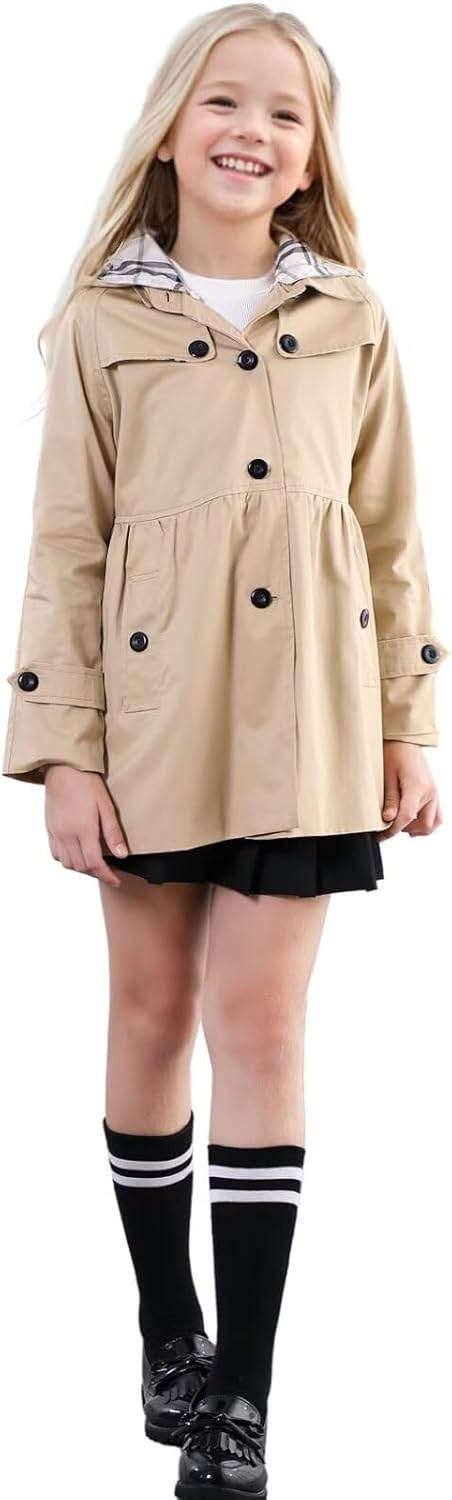 SANGTREE Girls Waterproof Trench Coat