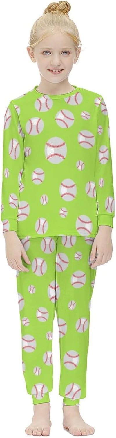 Girls Thermal Underwear Set Long Johns Lined Base Layer
