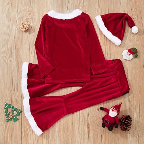 EnJoCho 4PC Toddler Christmas Outfit for Girls Kids
