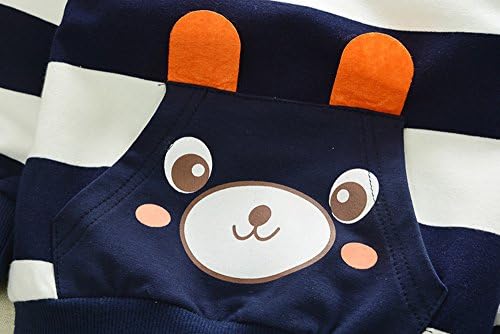 Winter Bear Striped Outfit Set for Babies Kids