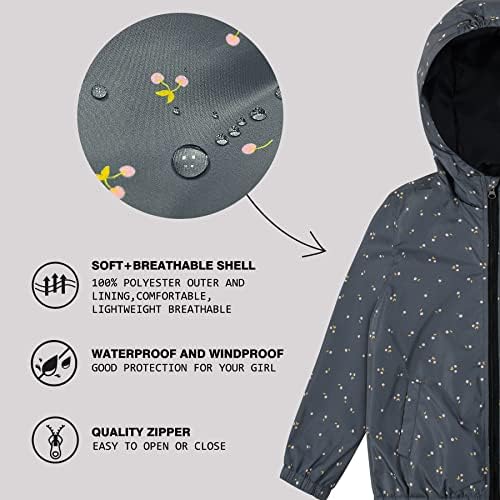 SUNDAY ROSE Boys Girls Rain Jacket