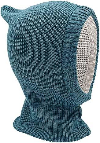 Organic Merino Wool Winter Balaclava with Gaiter Warmer Toddler Size