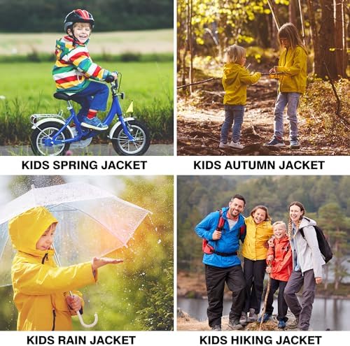 SMONTY Boys Girls Kids Lightweight Cartoon Waterproof Spring Jacket