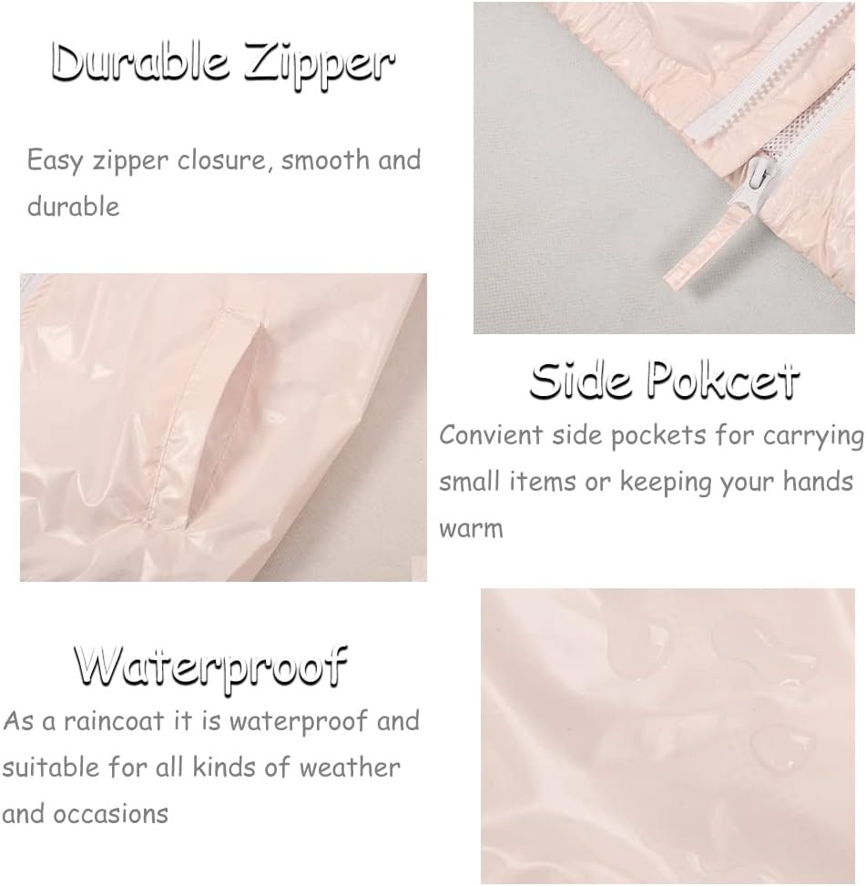 SNOW DIBS Girls Waterproof Rain Jacket