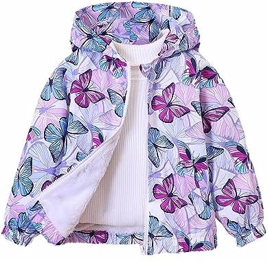 Betadog Girls Styley Butterfly Rain Jacket